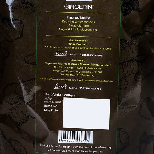 Gingerin® - Digestive Aid Candy (Ginger extract) Combo Pack 96 candies – Pack of 2
