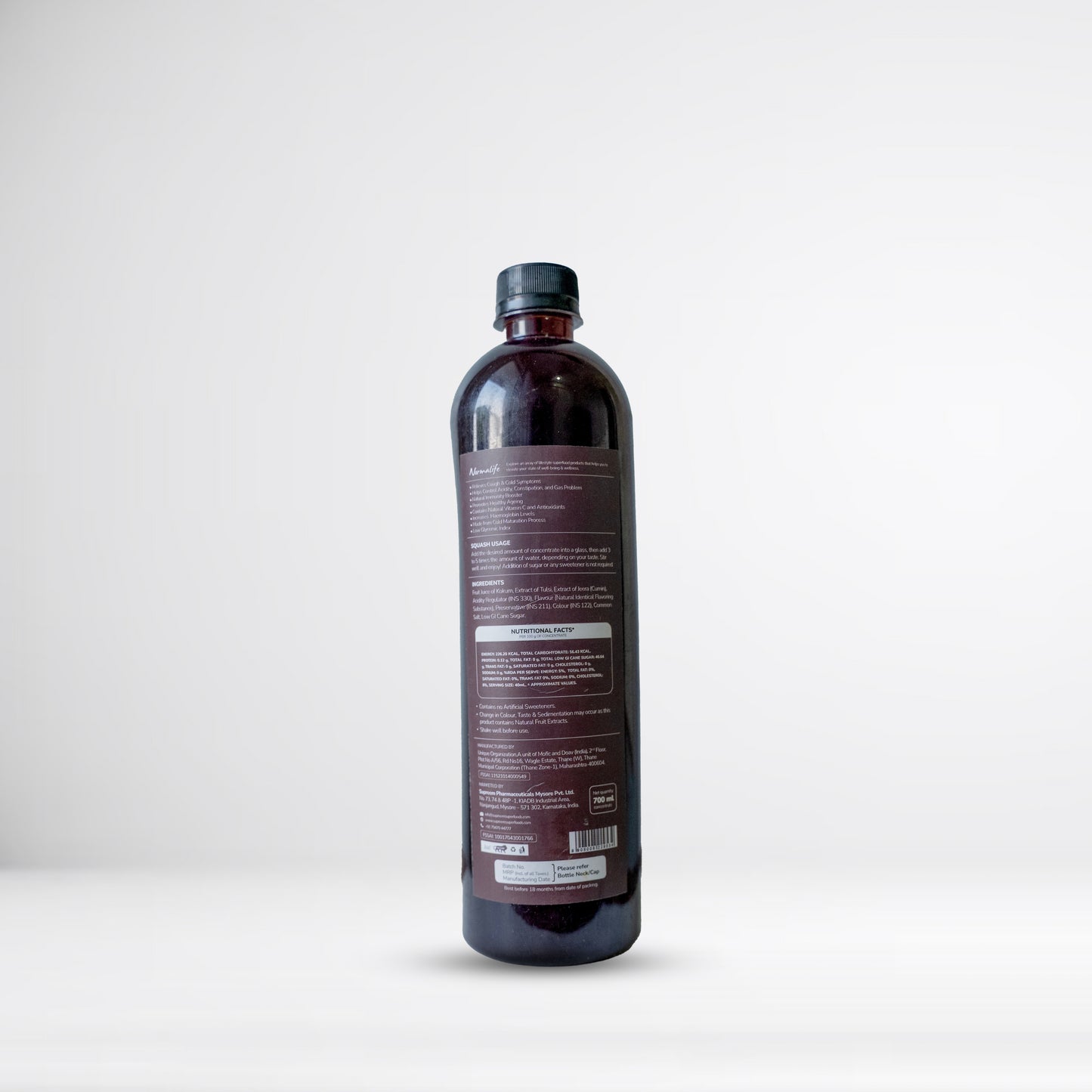 Kokum Tulsi Jeera Healthy Squash 700ml