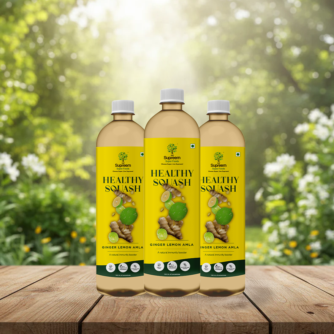 Ginger Lemon Amla Healthy Squash (700ml)