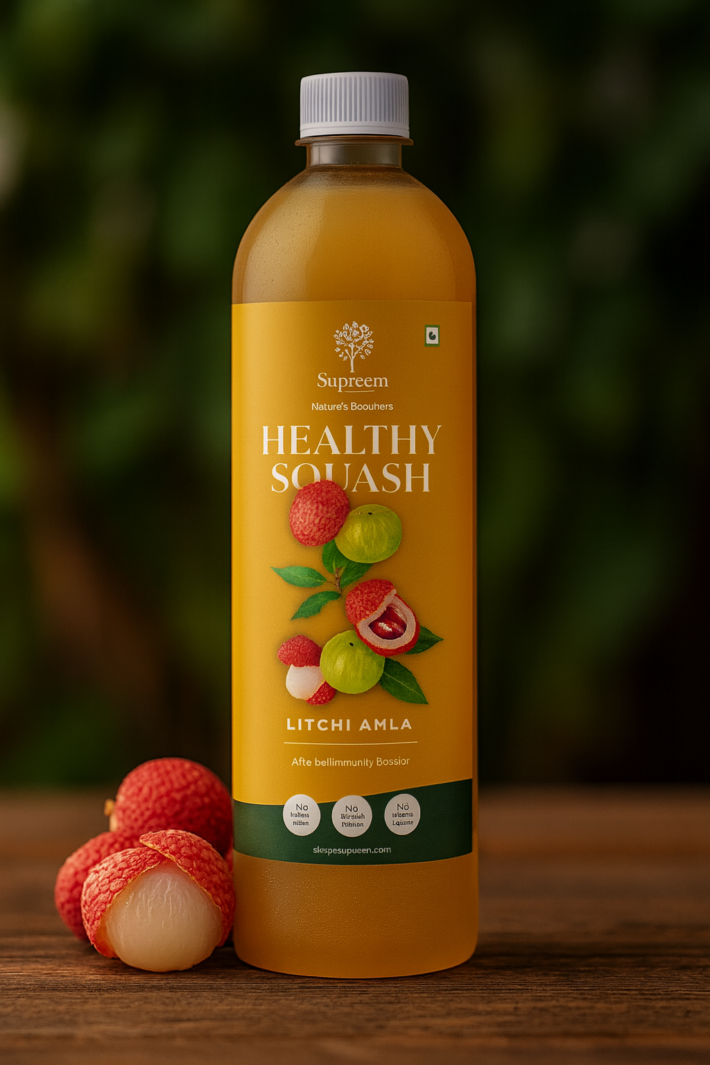 Litchi Amla Squash & Fava Beans Snack Combo Pack of 2