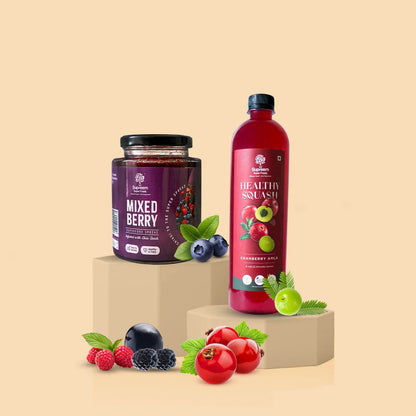 Cranberry Amla Squash + Mixed Berry Spread 200 gms