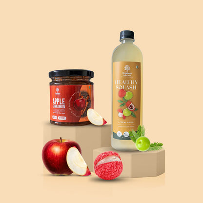 Litchi Amla  Squash+ Apple Cinnamon spread 200 gms