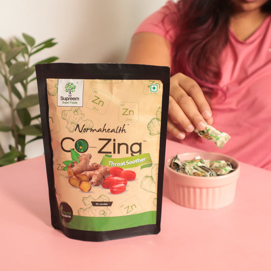 Co-Zing™ - Throat Soother Candy (Ginger extract and Zinc) Combo Pack 96 candies – Pack of 2