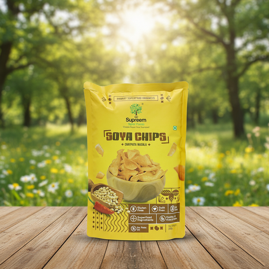 Ginger Lemon Amla squash + Soya Chips pack of 2