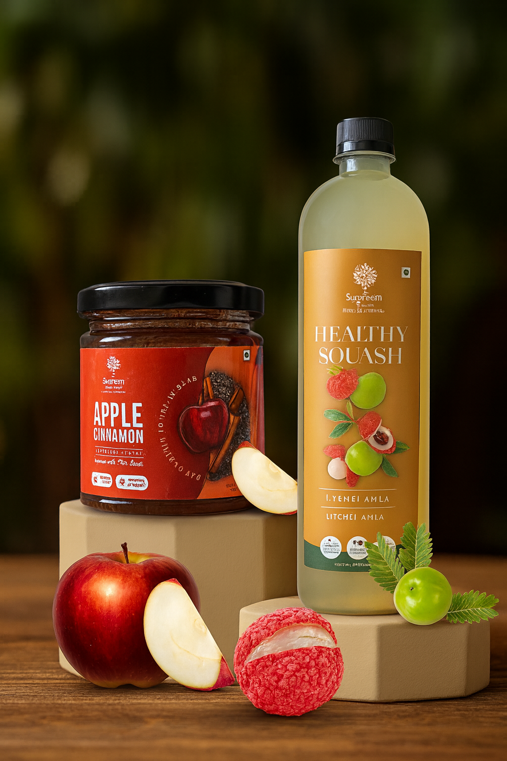 Litchi Amla  Squash+ Apple Cinnamon spread 200 gms
