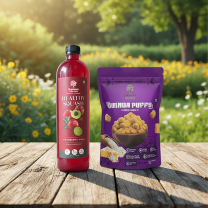 Cranberry Amla Squash & Quinoa Puffs Combo Pack of 2