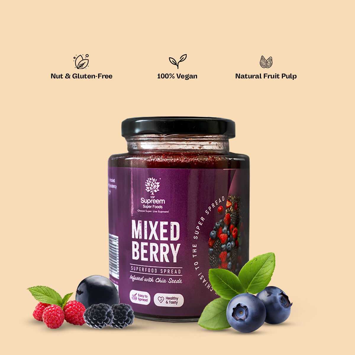 Cranberry Amla Squash + Mixed Berry Spread 200 gms