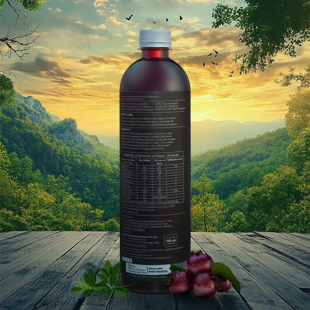 Sugar-Free Kokum Tulsi Jeera Squash |700ml concentrate – Supreem