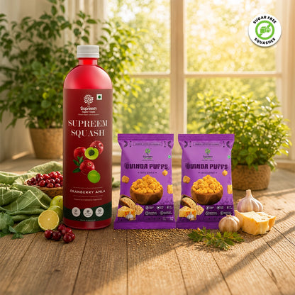 Cranberry Amla Squash & Quinoa Puffs Combo Pack of 2
