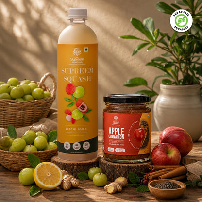 Litchi Amla  Squash+ Apple Cinnamon spread 200 gms