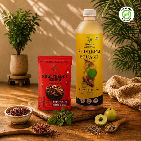 Ragi Millet Chips + Ginger Lemon Amla