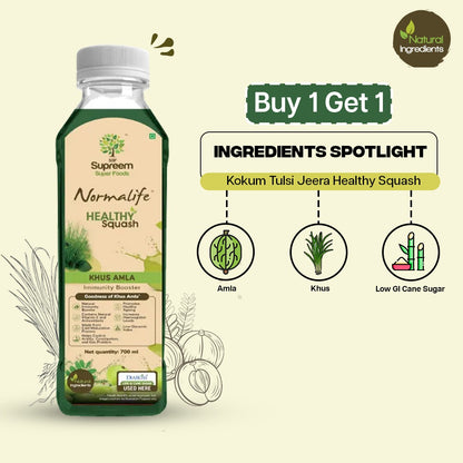 Khus Amla Healthy Squash - Buy 1 Get 1