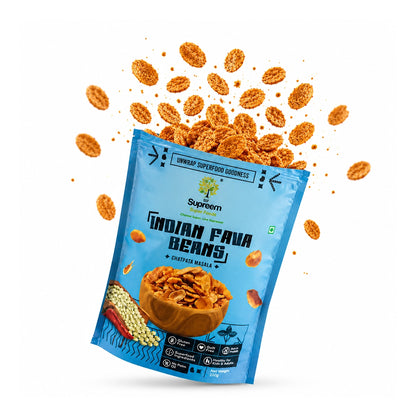 Gluten Free Indian Fava Beans  100gms - Chatpata Masala Snack - Pack of 2