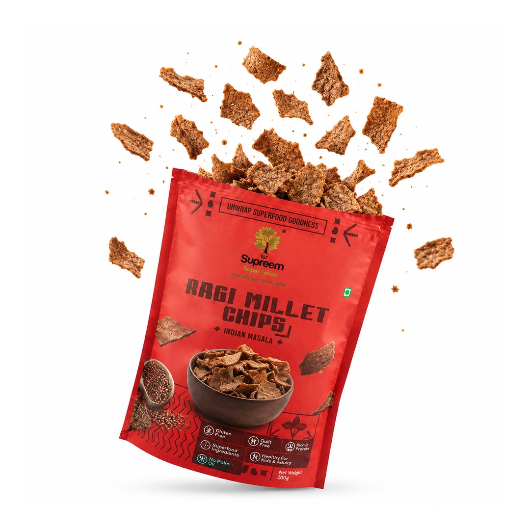 Gluten Free Ragi & Millet Chips 100gms - Health and Taste in one Snack - Pack of 2